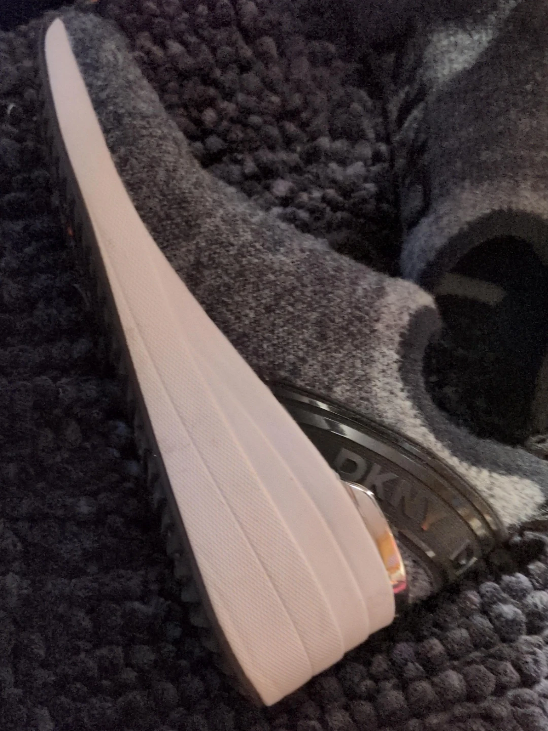 DKNY Women's Grey Knit Sneakers
