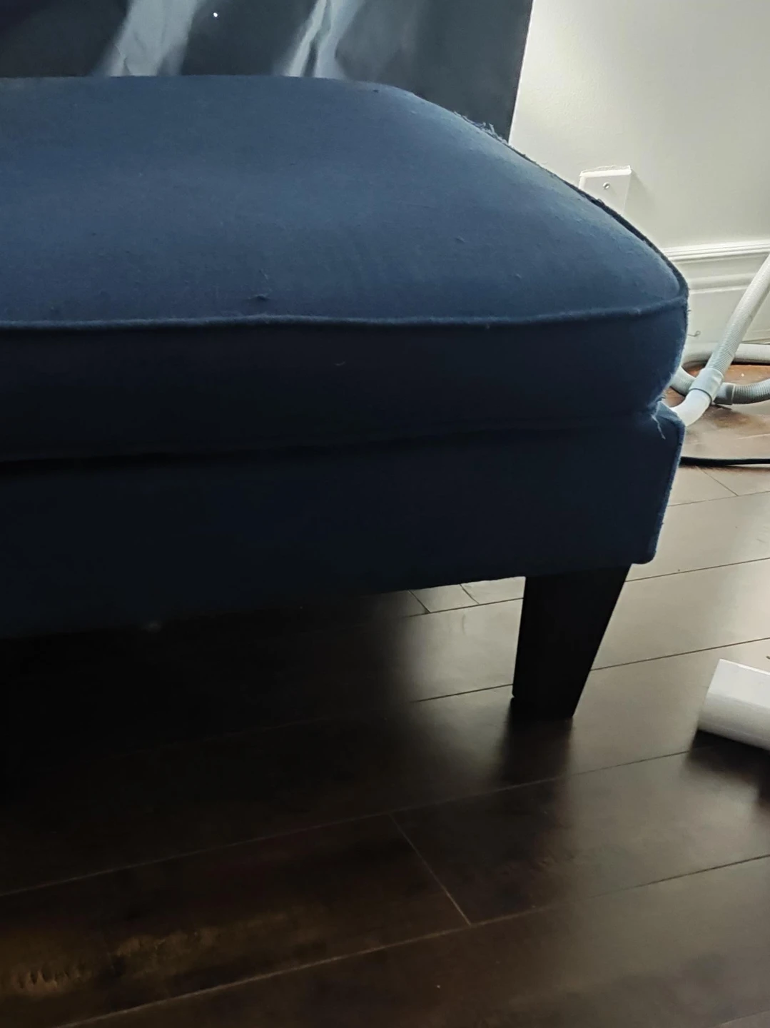 Blue Upholstered Ottoman Footstool - photo 2