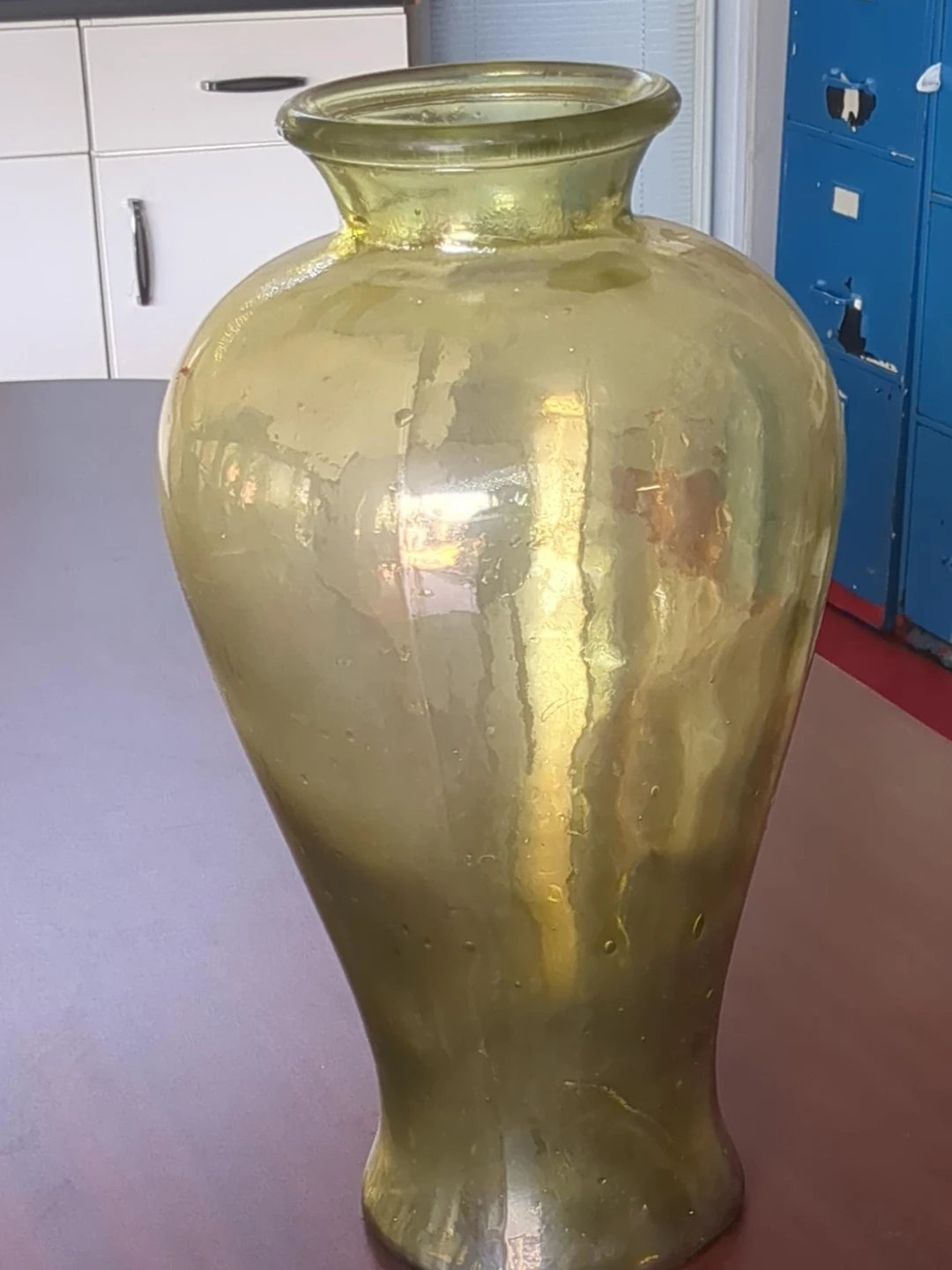 Large Yellow Glass Vase
