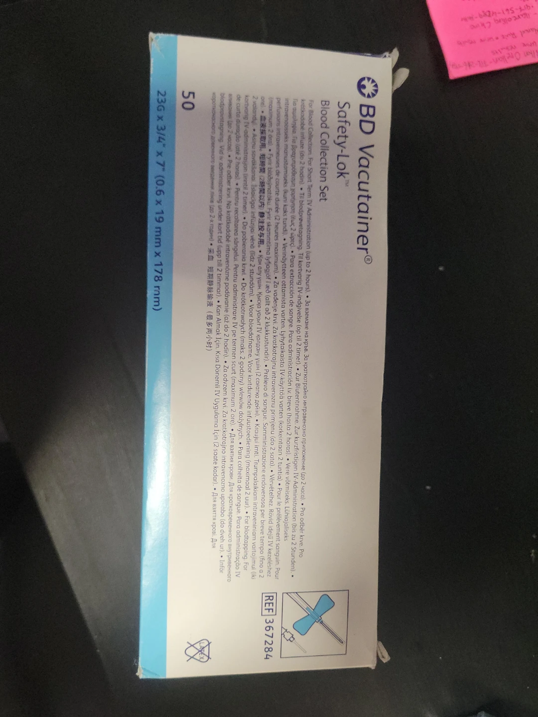 BD Vacutainer Safety-Lok Blood Collection Set 23G x 3/4"
