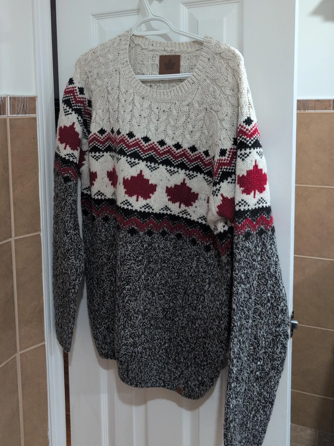Canadian Maple Leaf Fair Isle Sweater