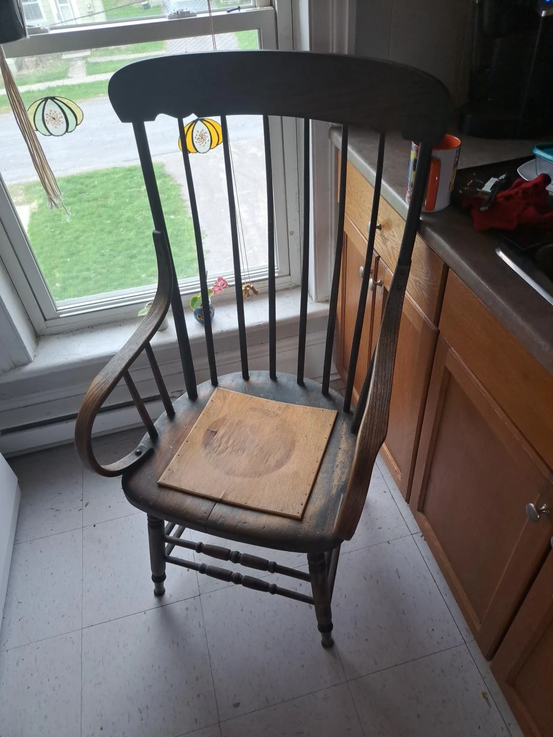 Wooden Spindle Back Armchair