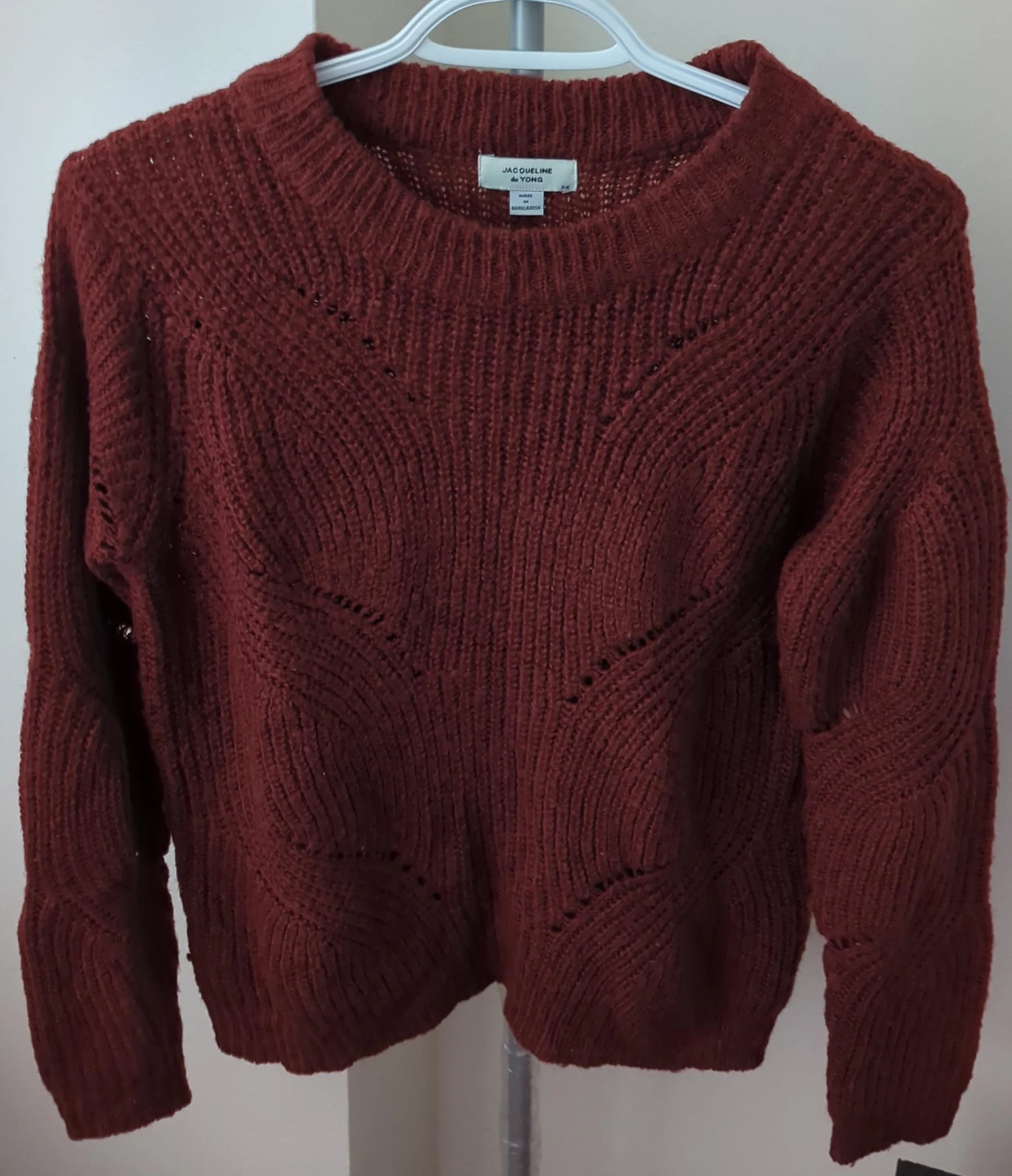 Jacqueline de Yong Knit Sweater - Burgundy - XS