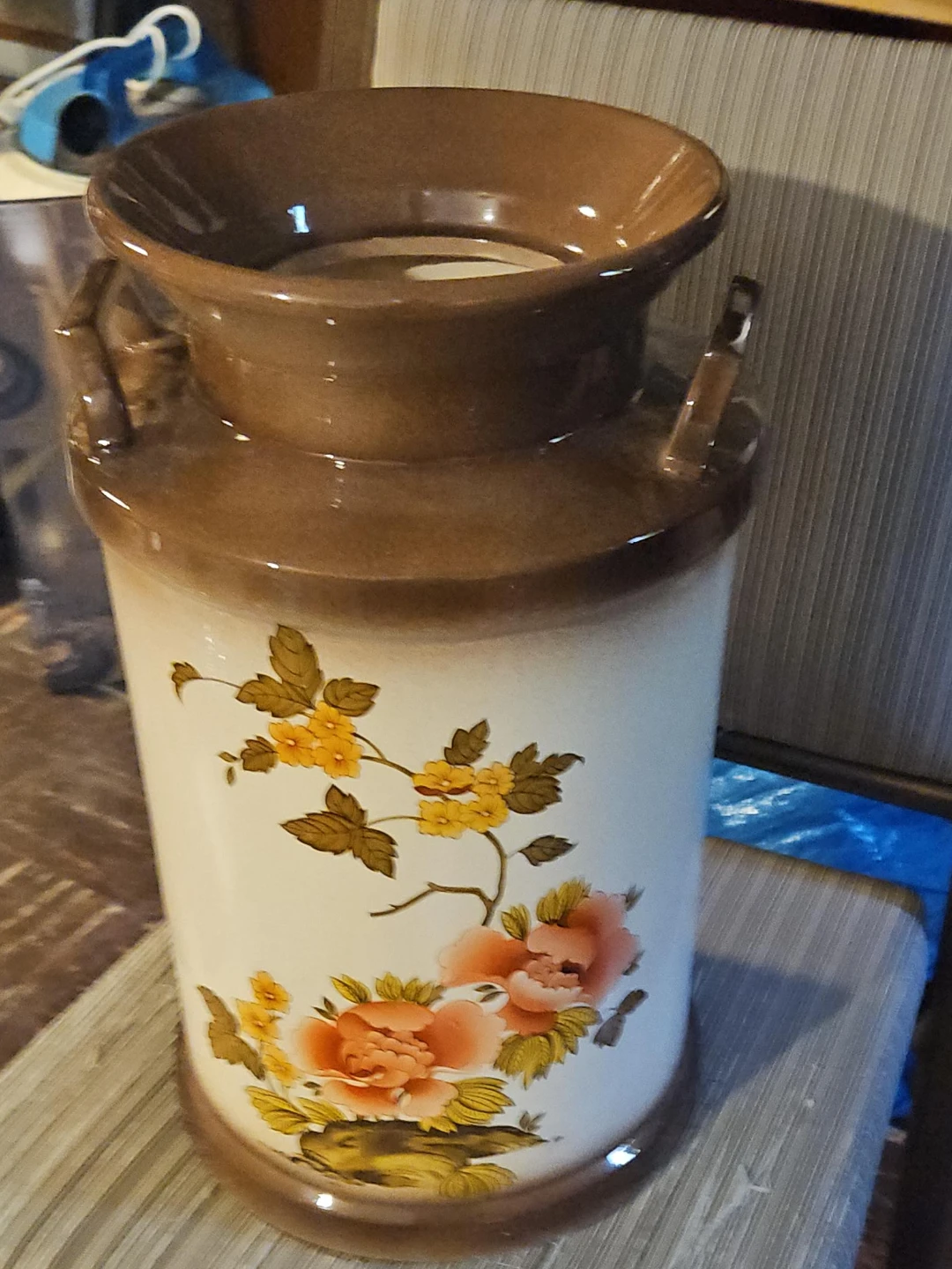 Vintage Ceramic Milk Jug with Floral Design
