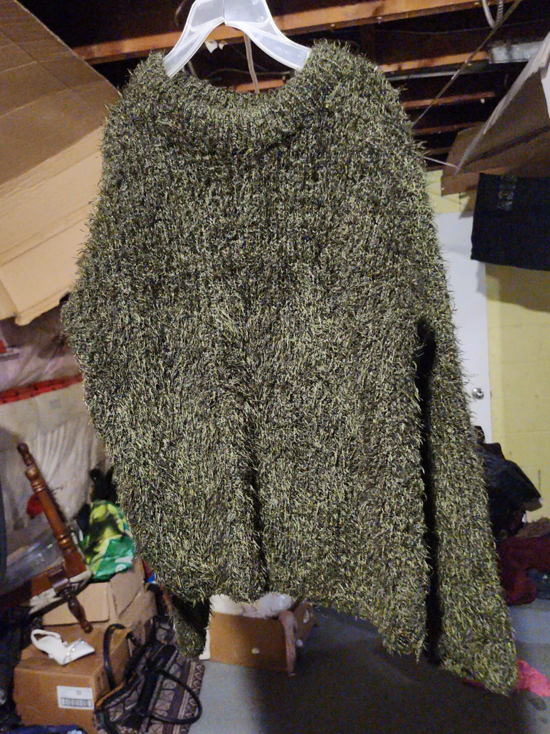Shaggy Green Sweater