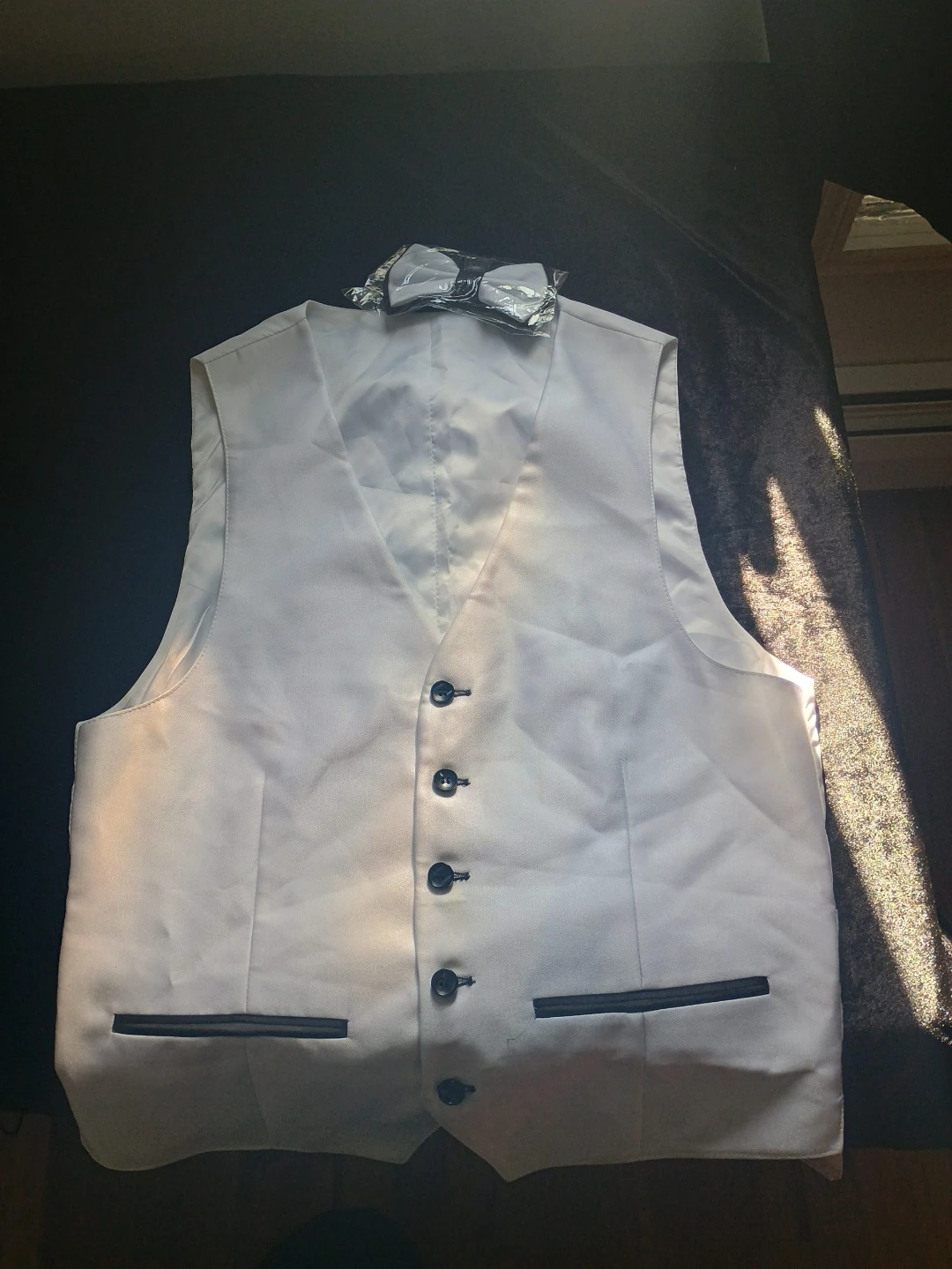 White Formal Vest with Bowtie