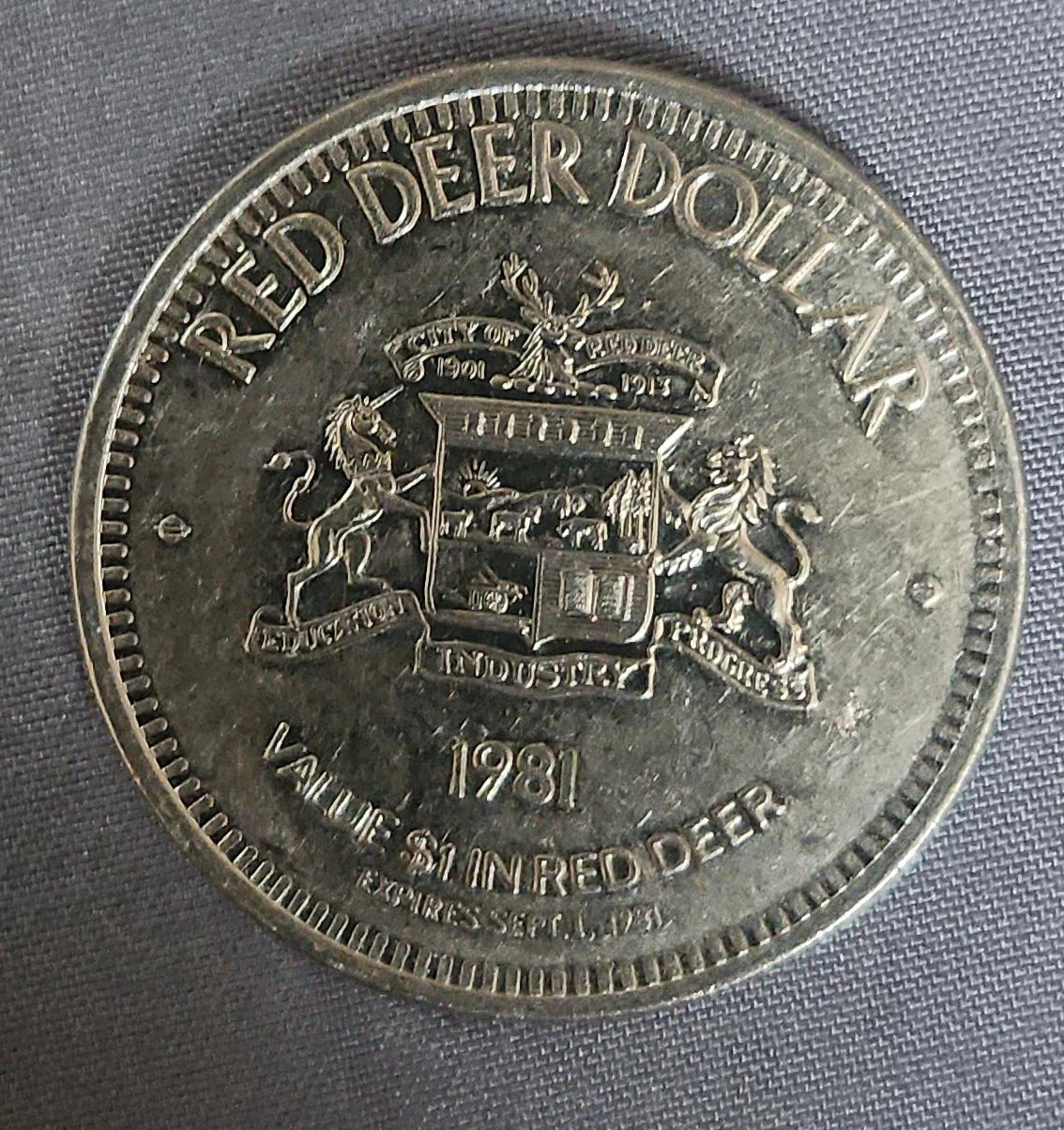 1981 Red Deer Dollar Coin