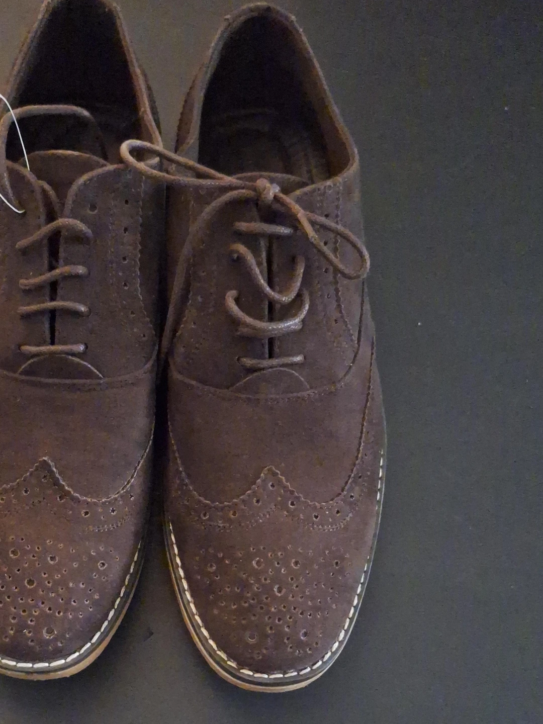 Men's Brown Suede Wingtip Brogues