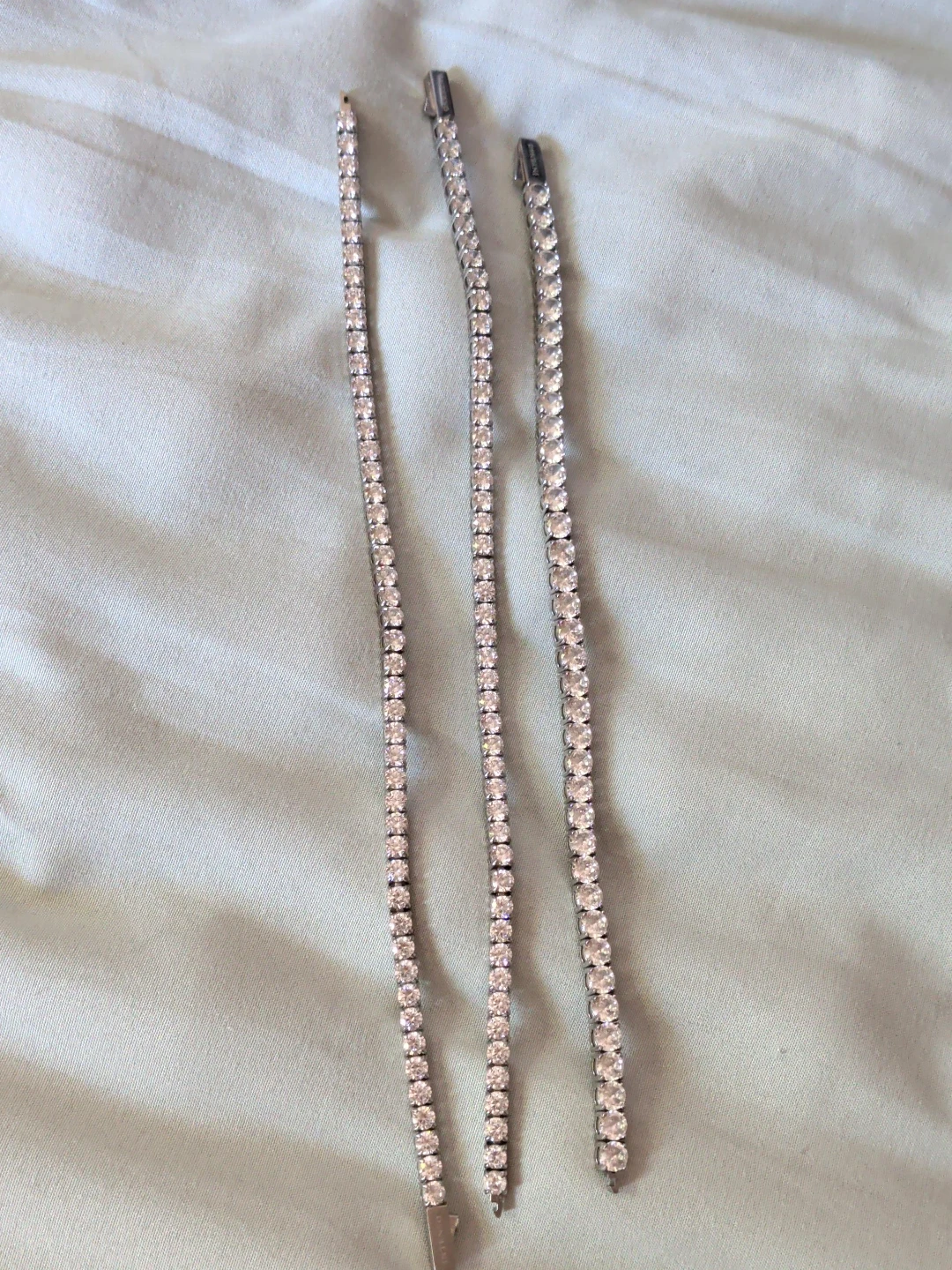 Tennis Bracelets - Silver Tone with Crystals