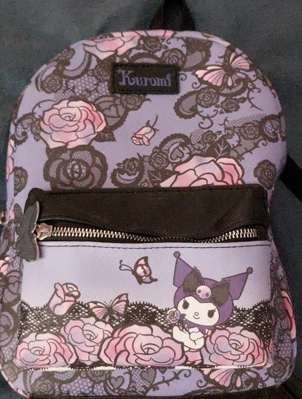 Kuromi Floral Lace Mini Backpack