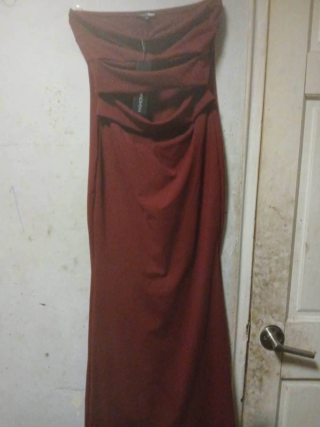 Fashion Nova Blake Cut Out Tube Max Dress - Wine - Size M