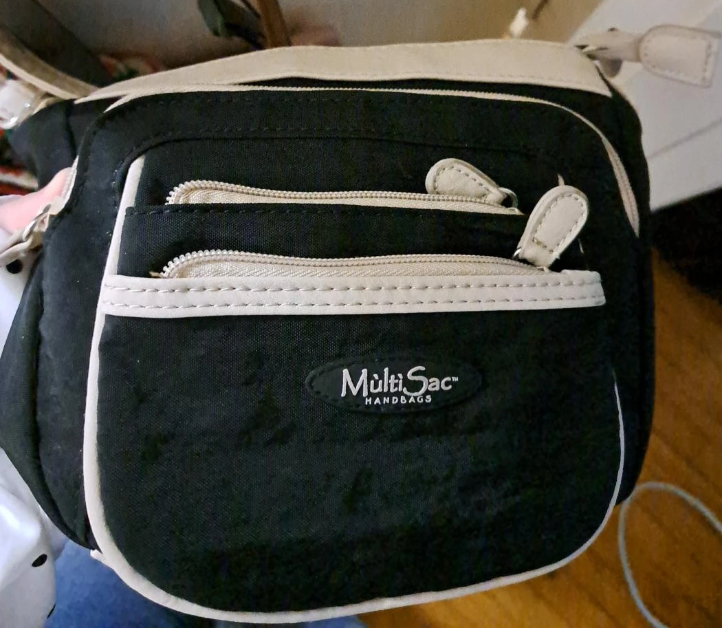 Multi-Sac Black & Tan Crossbody Bag