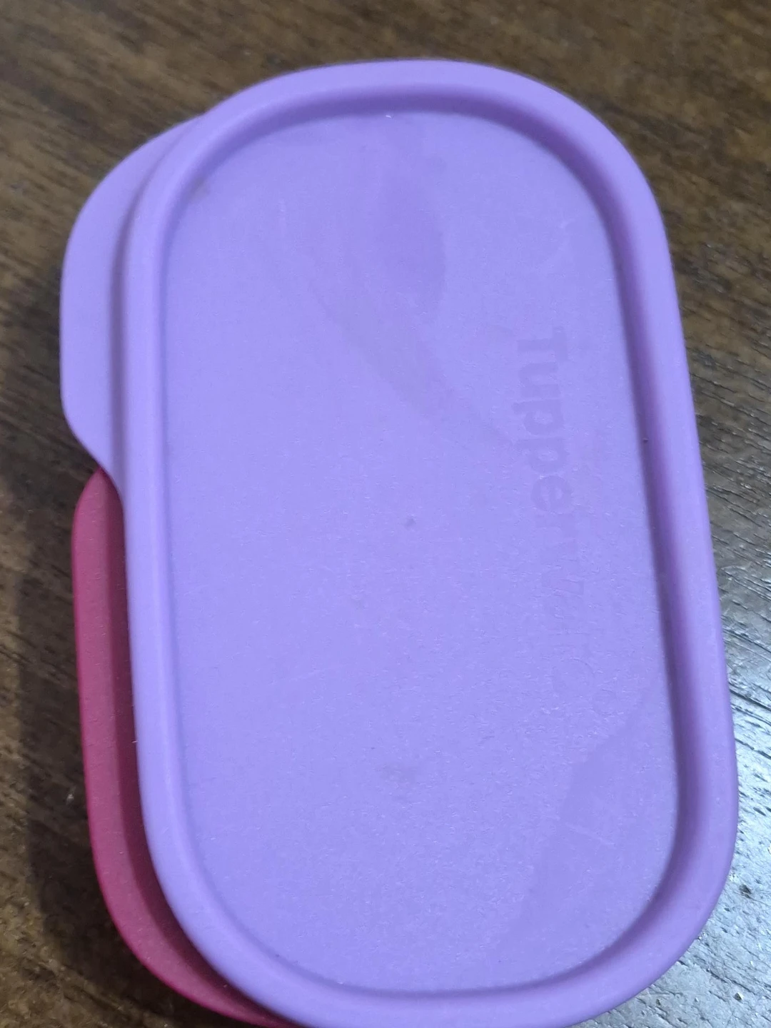 Tupperware Purple and Pink Oval Container