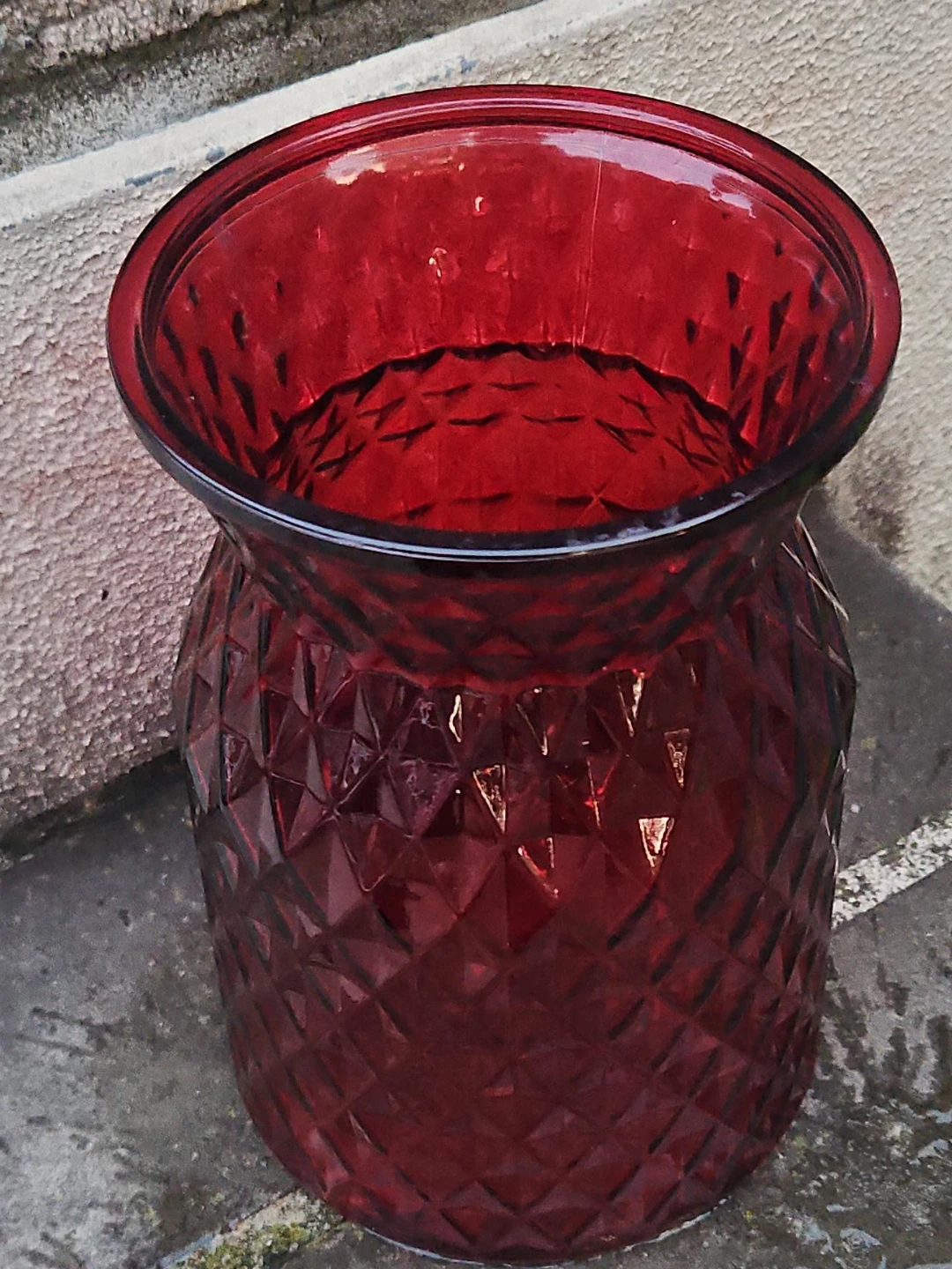 Red Glass Vase