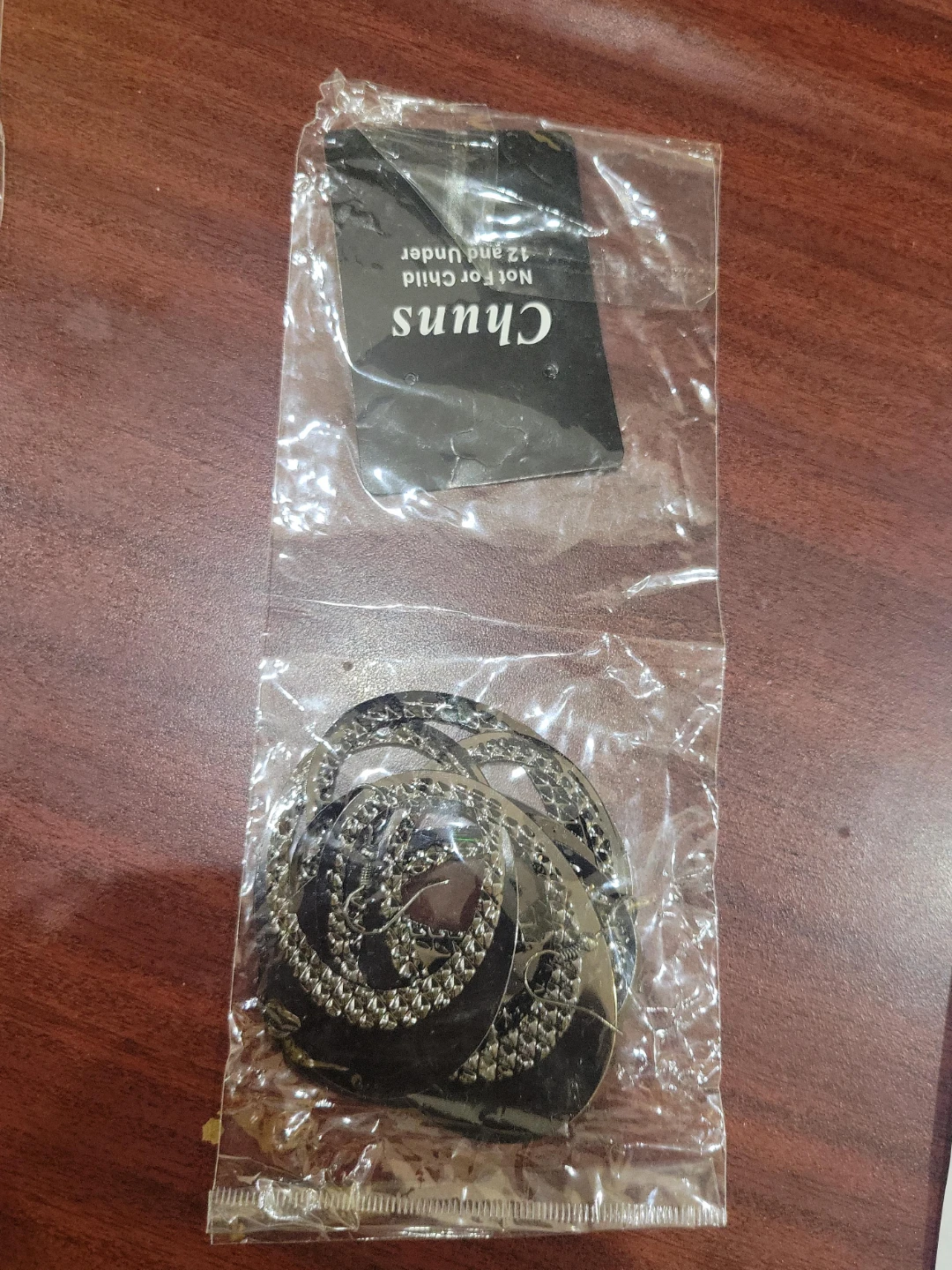 Chums Black Spiral Earrings