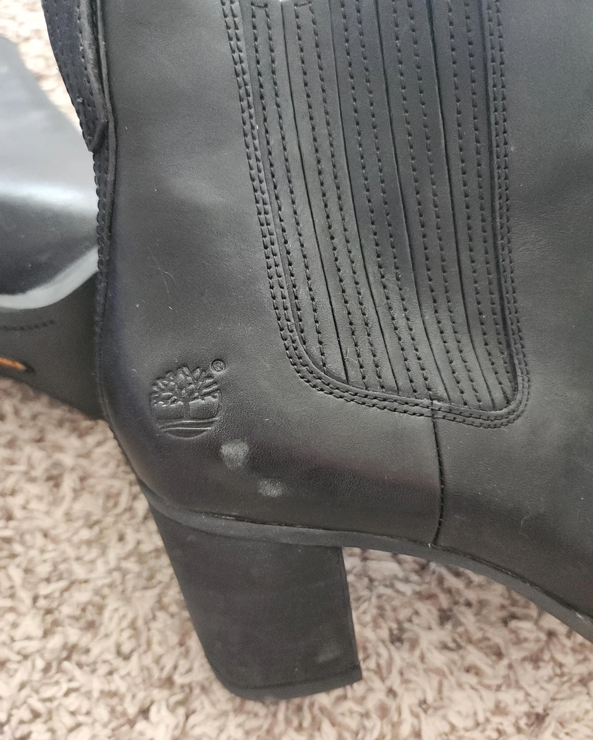 Timberland Women's Black Leather Ankle Boots Size 8