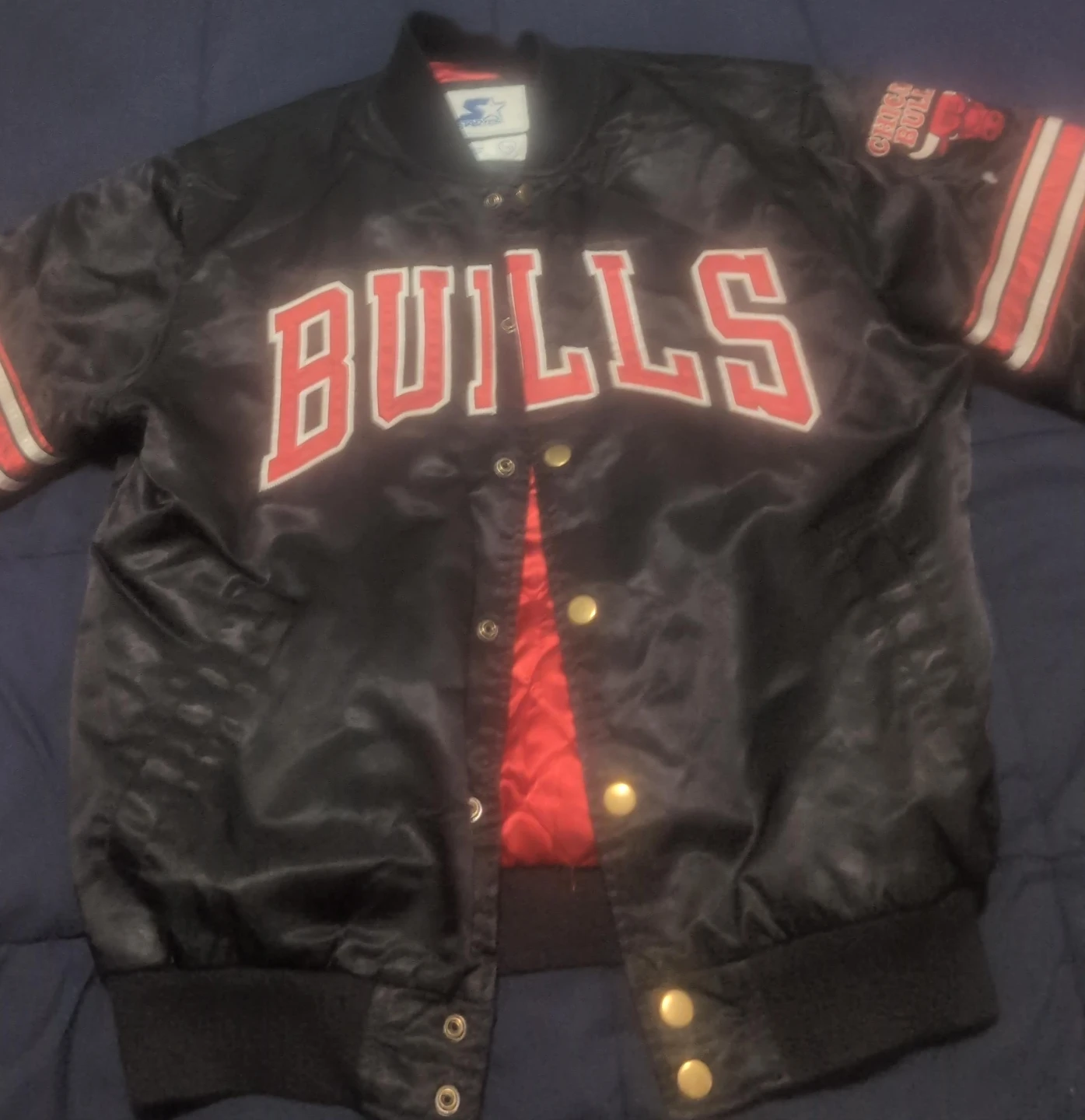 Starter Chicago Bulls Satin Bomber Jacket