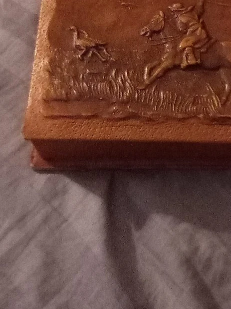Embossed Horse and Dog Trinket Box