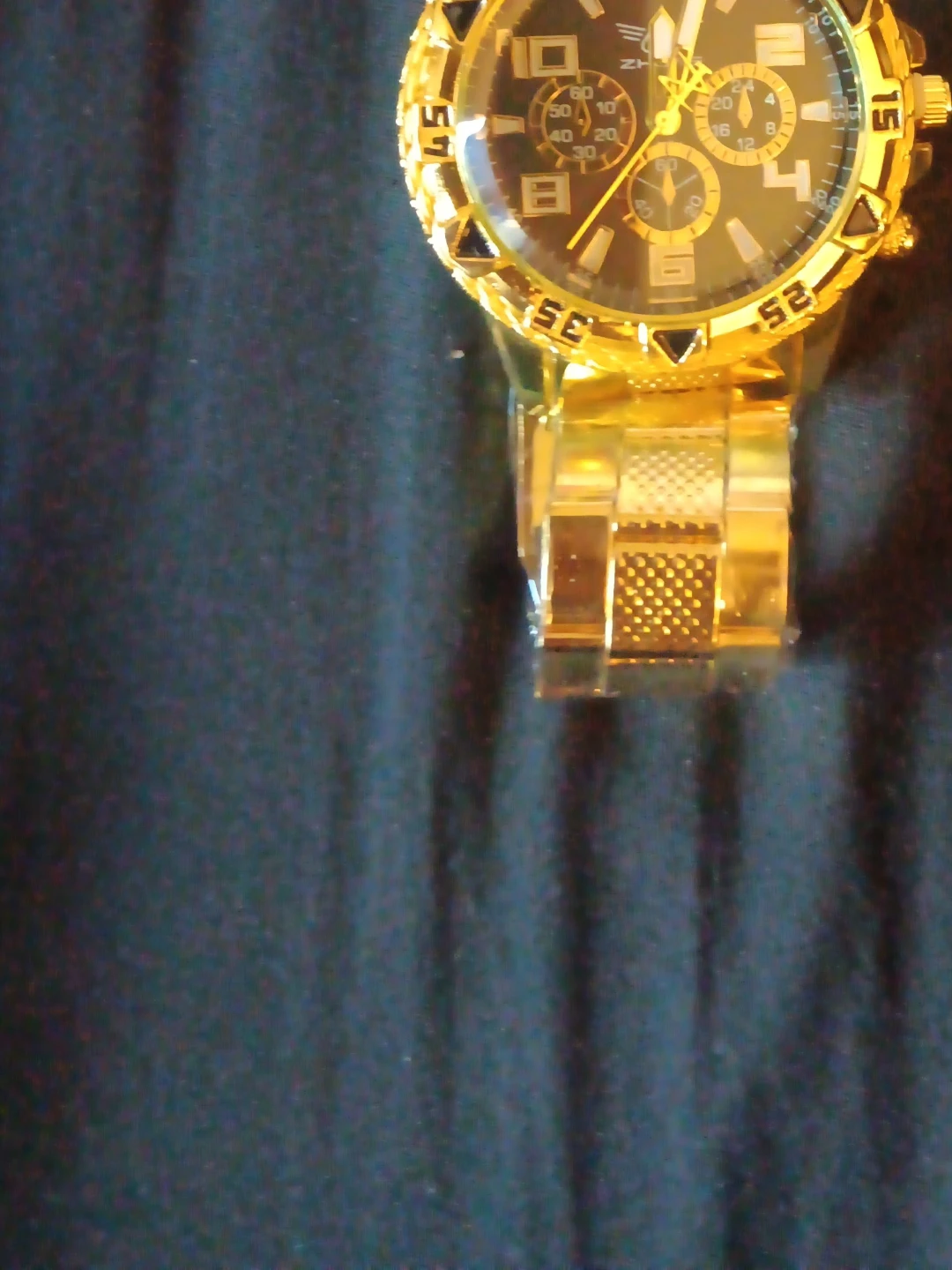 Gold Tone Chronograph Watch