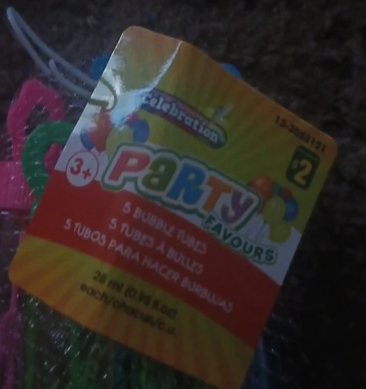 Celebration Party Favours 5 Bubble Tubes
