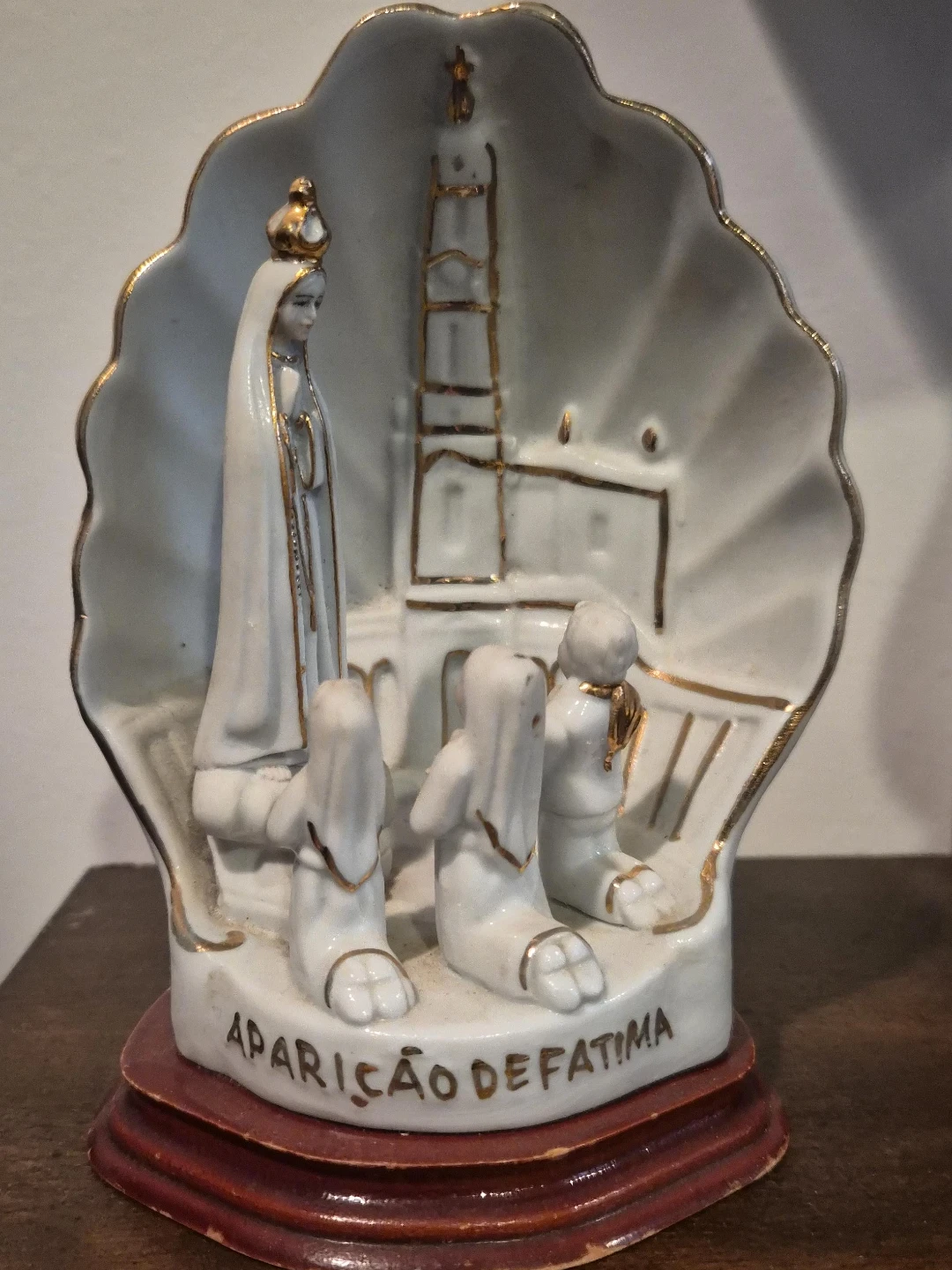 Aparicao de Fatima Ceramic Figurine