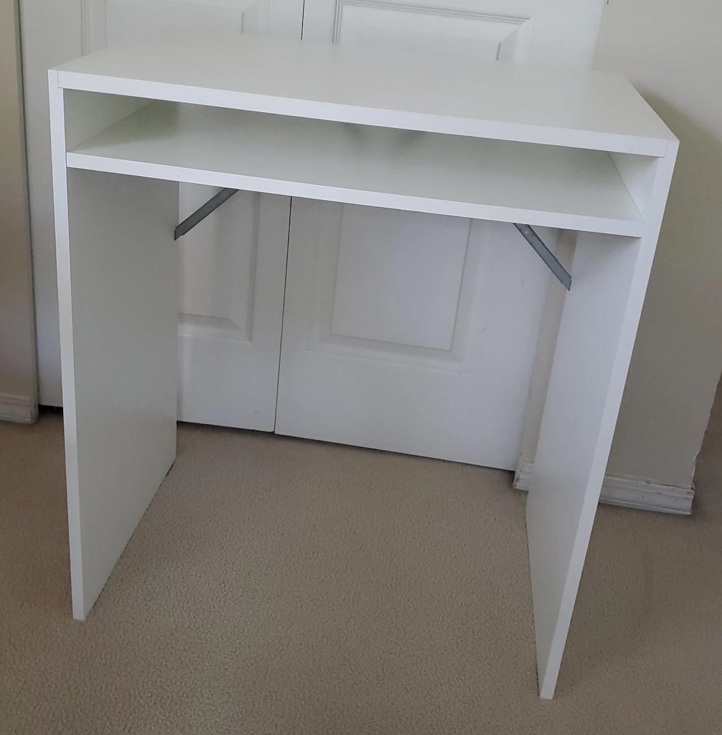 IKEA White Desk with Shelf