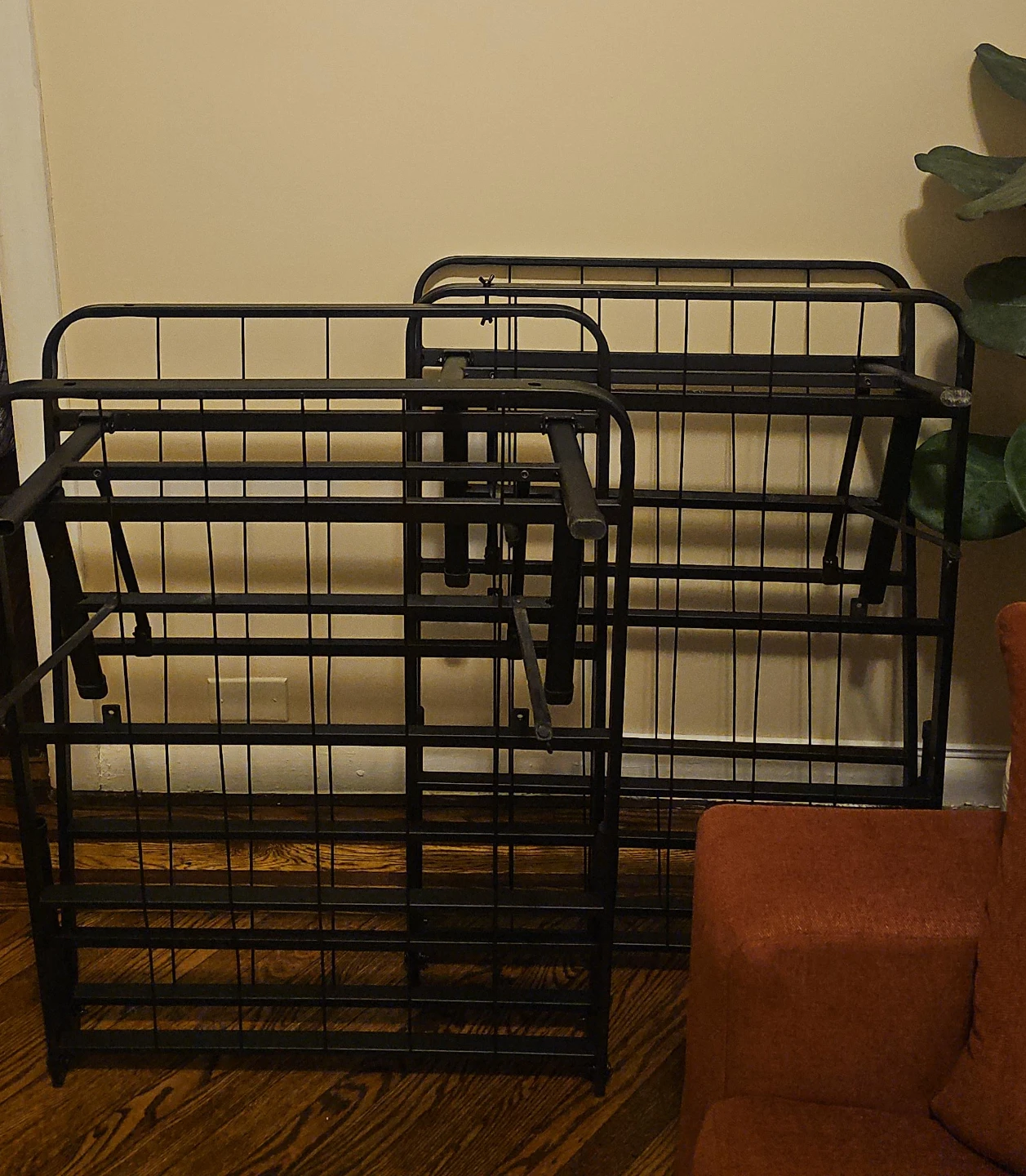 Black Metal Folding Bed Frame
