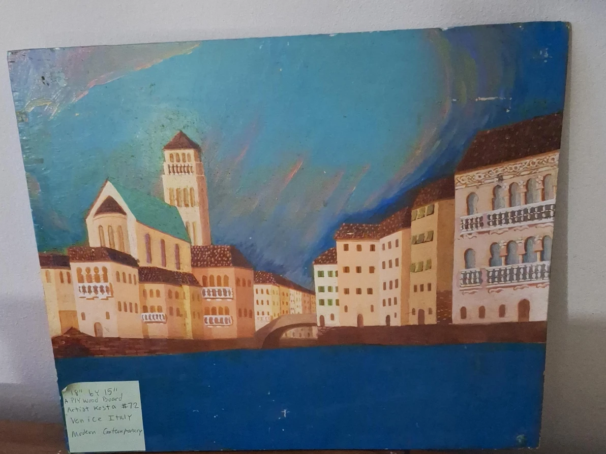 Kosta  Venice Italy oil painting on Wood Board