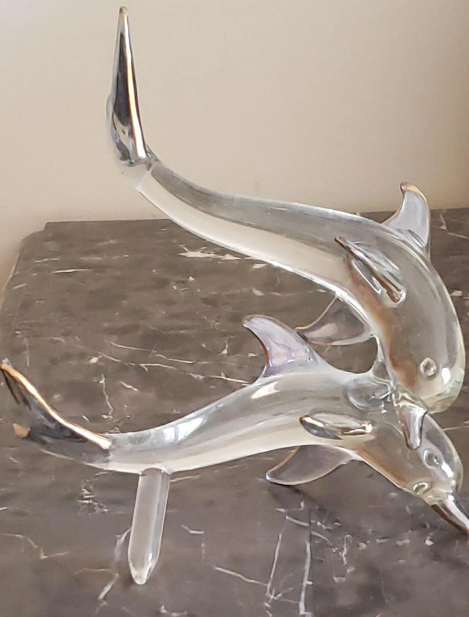 Glass Dolphin Figurine