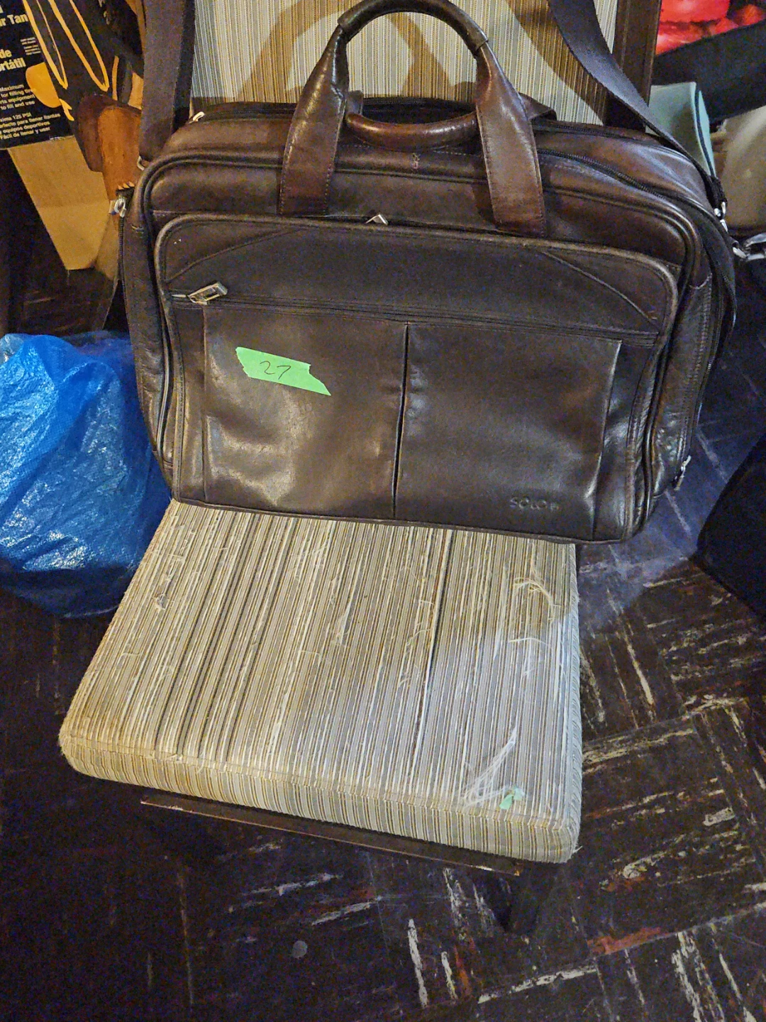 SOLO Rolling Briefcase - Brown Leather