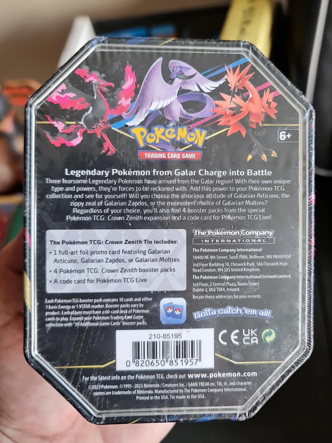 Pokemon TCG Crown Zenith Tin
