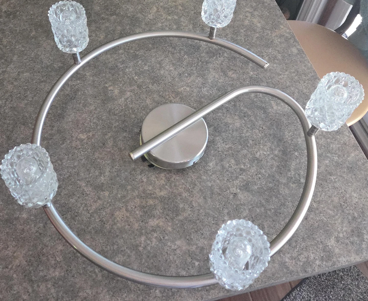 Sputnik Style Chandelier with Clear Glass Shades
