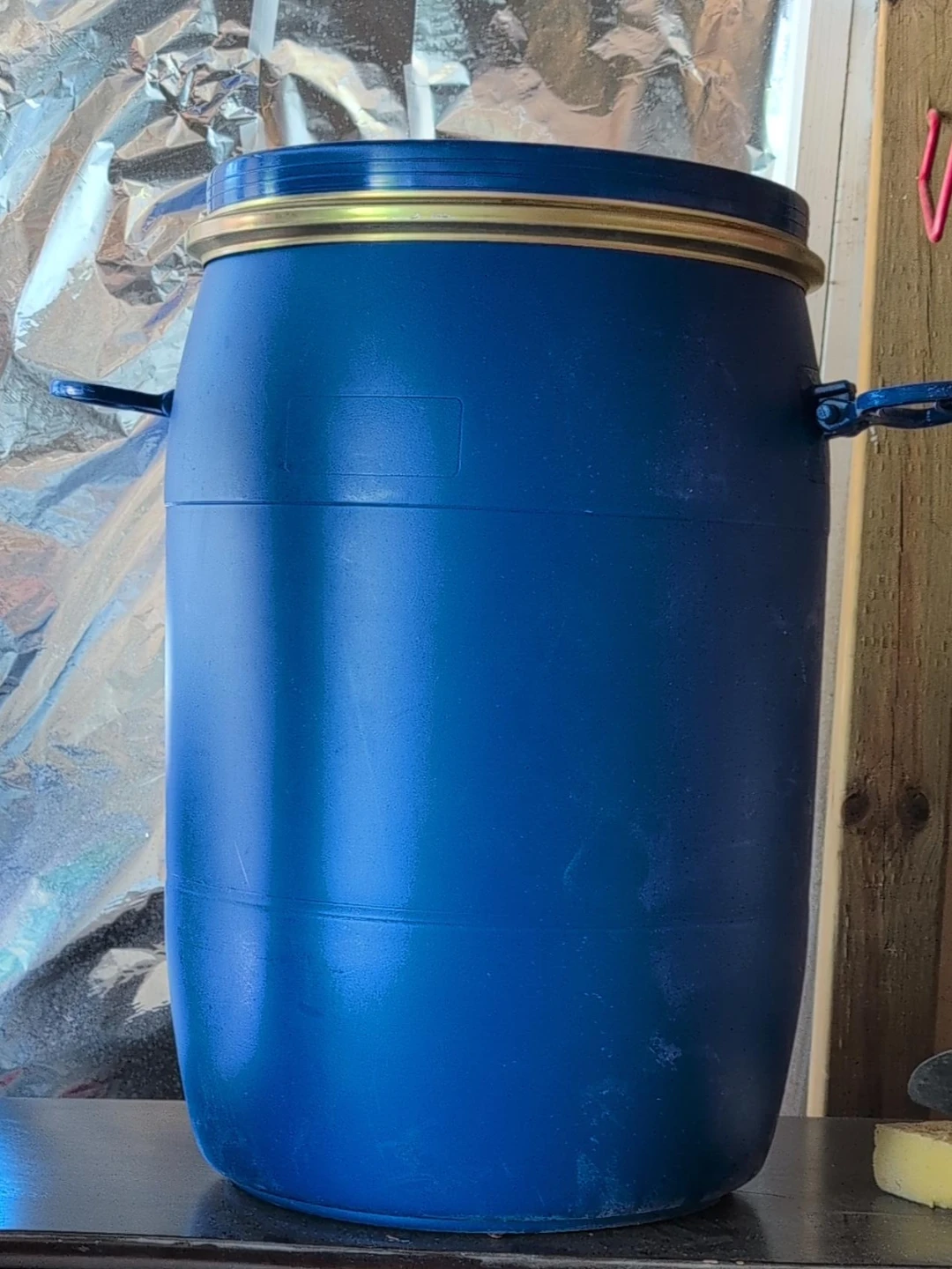 Blue Plastic Barrel 2 more Left $20 each