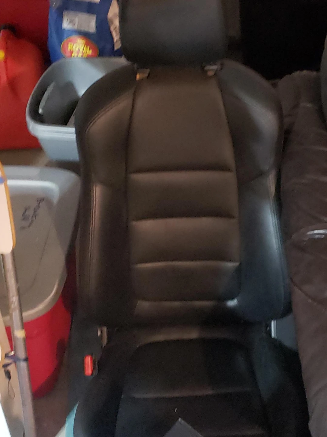 Black Leather Car Seat