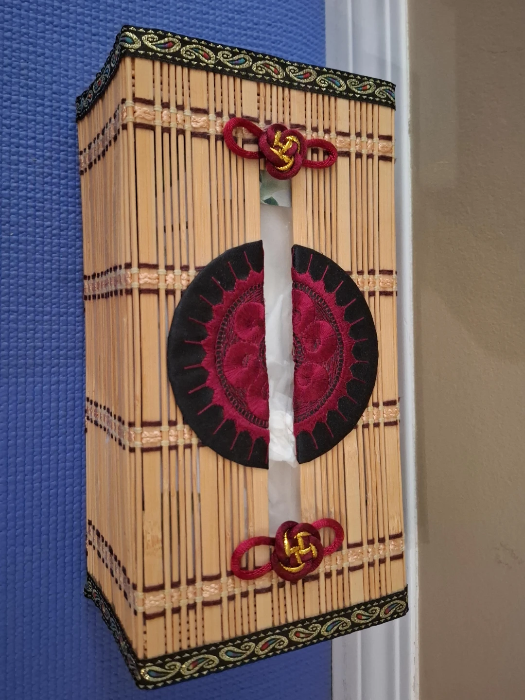 Bamboo Tissue Box Cover Holder