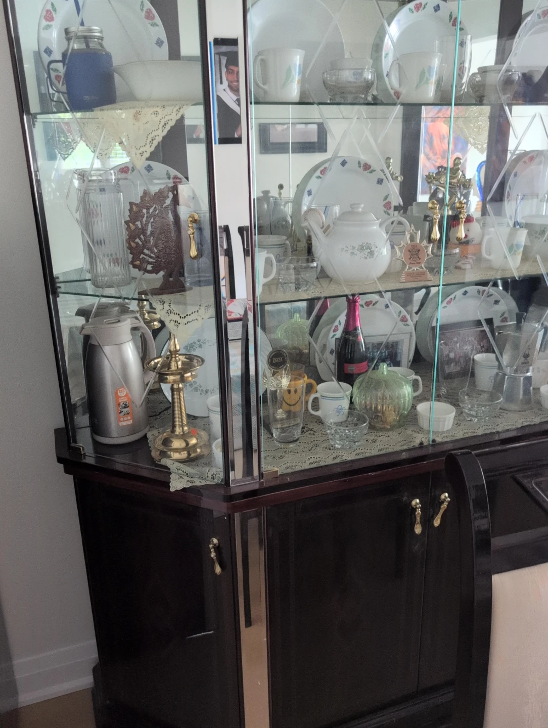 Glass china cabinet only cabinet