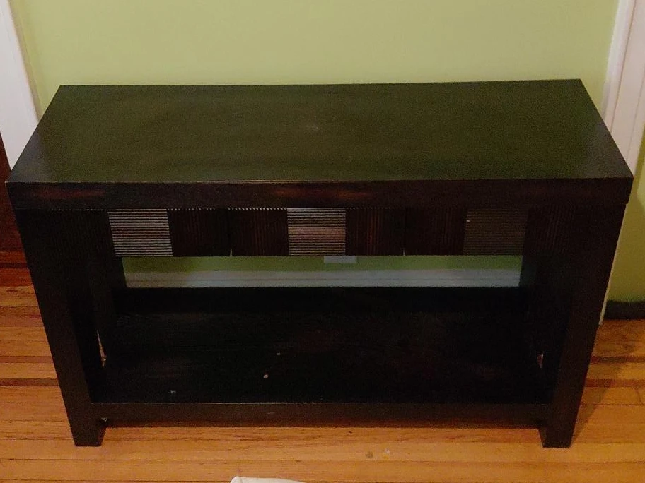 Dark Wood Console Table with Drawers - photo 2