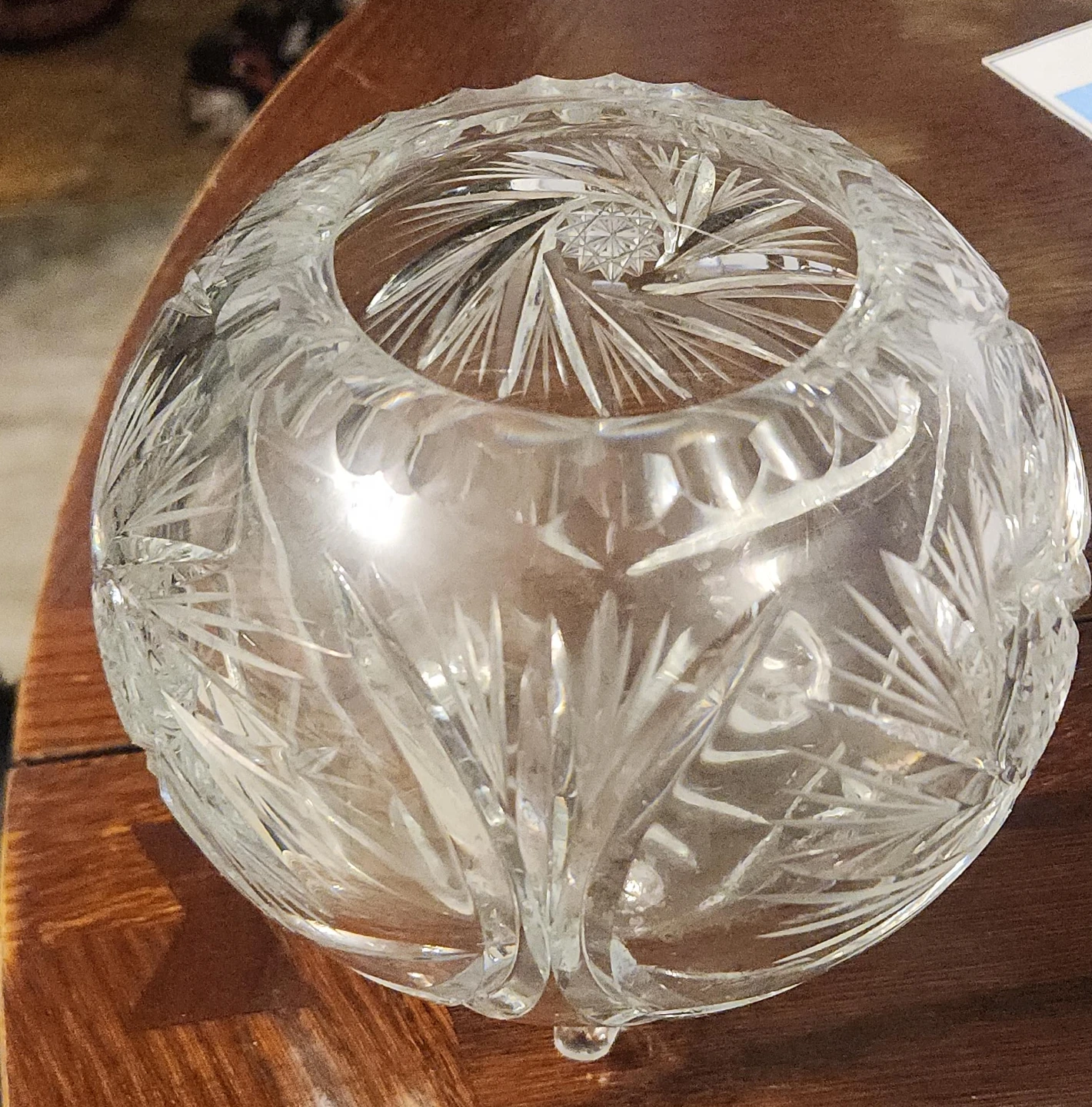 Cut Crystal Glass Bowl