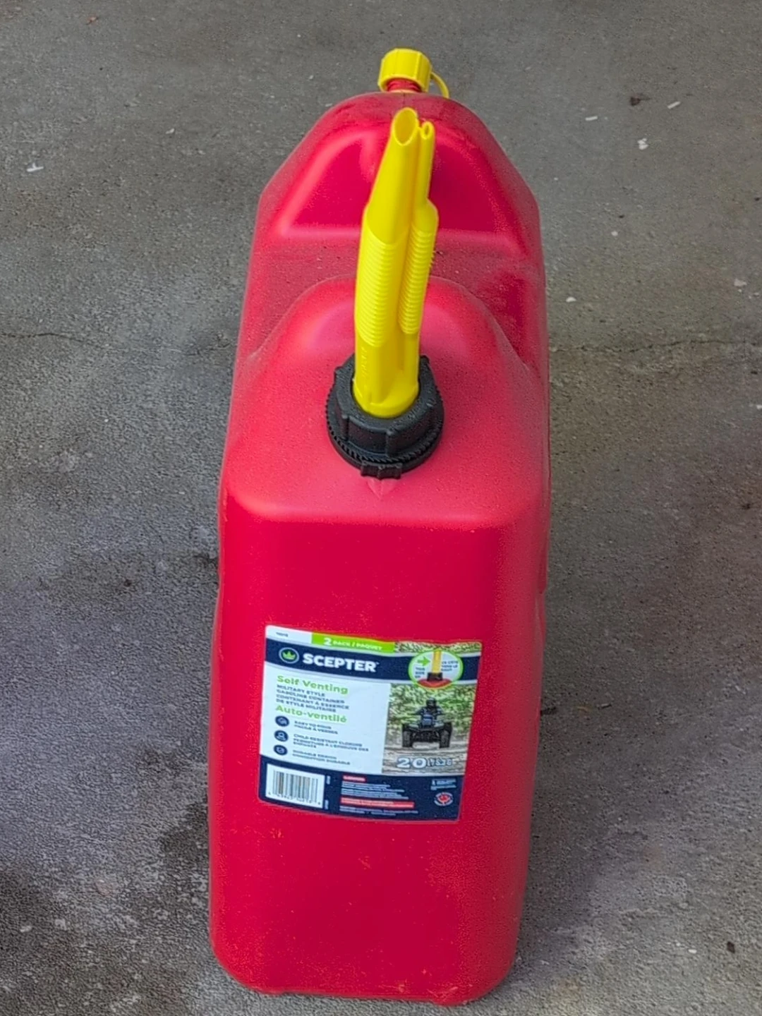 Scepter 20L Red Self-Venting Gasoline Can
