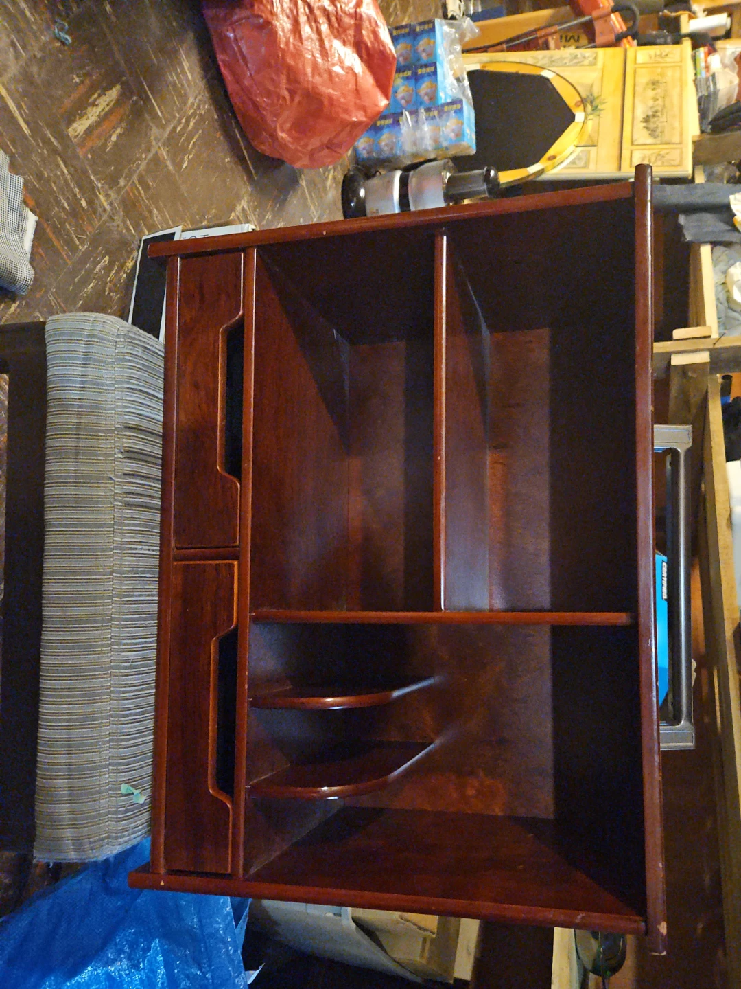 Wooden Desk Organizer with Drawers