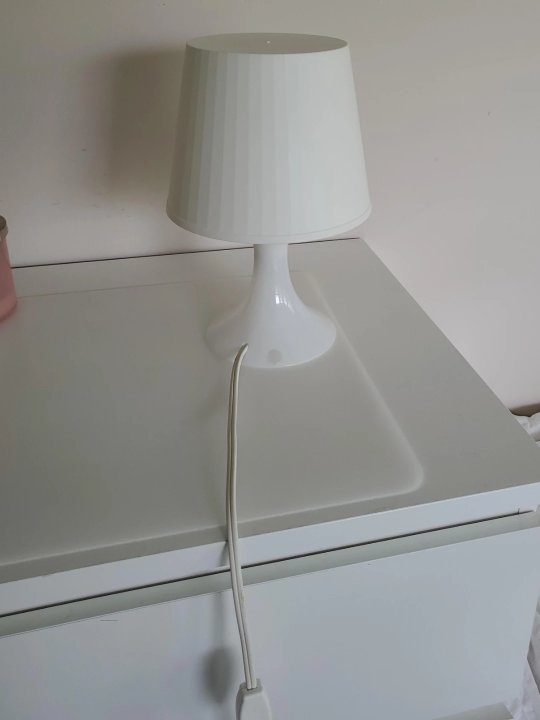 White IKEA FADO Table Lamp