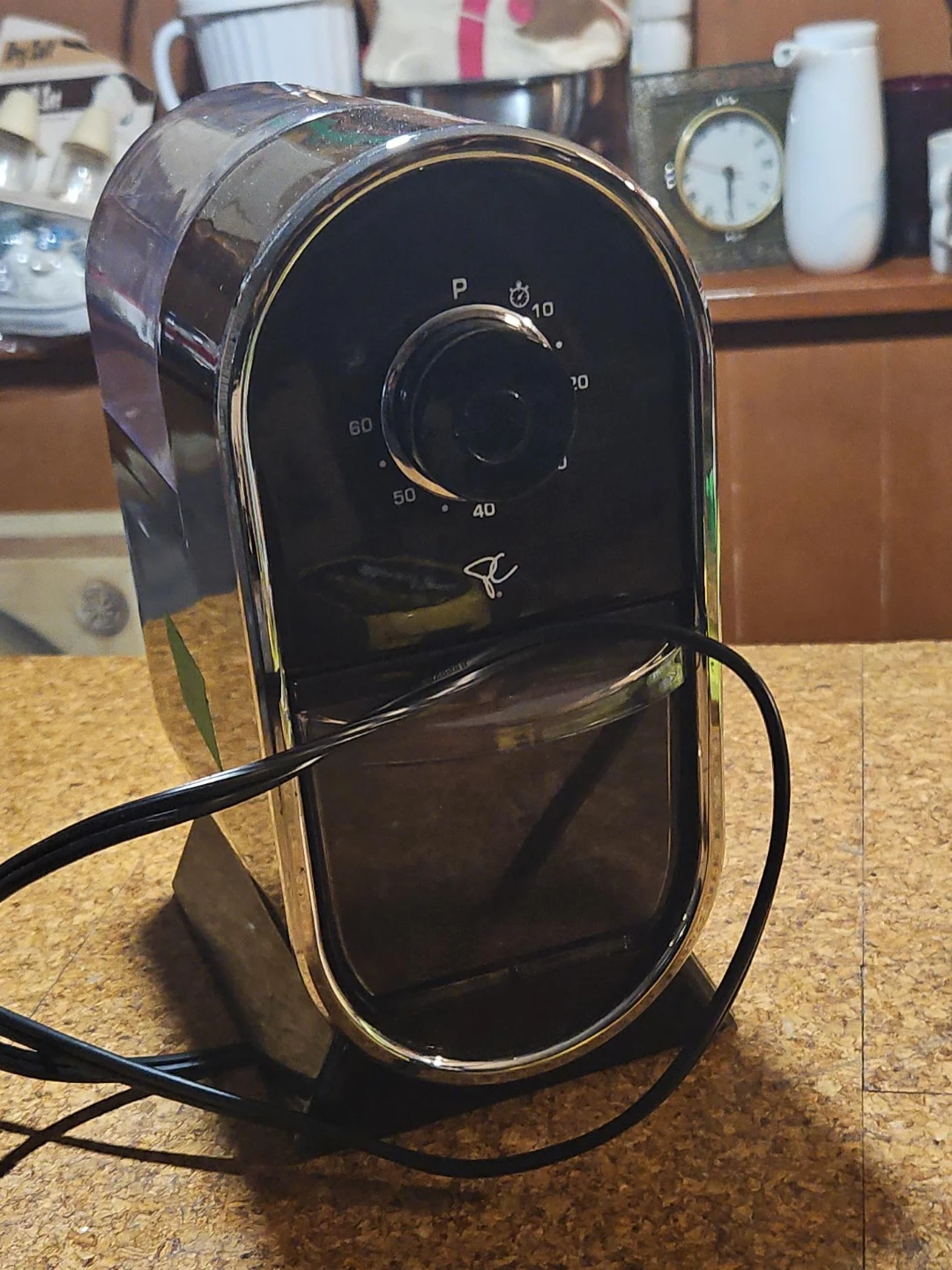Black Electric Pencil Sharpener with Timer