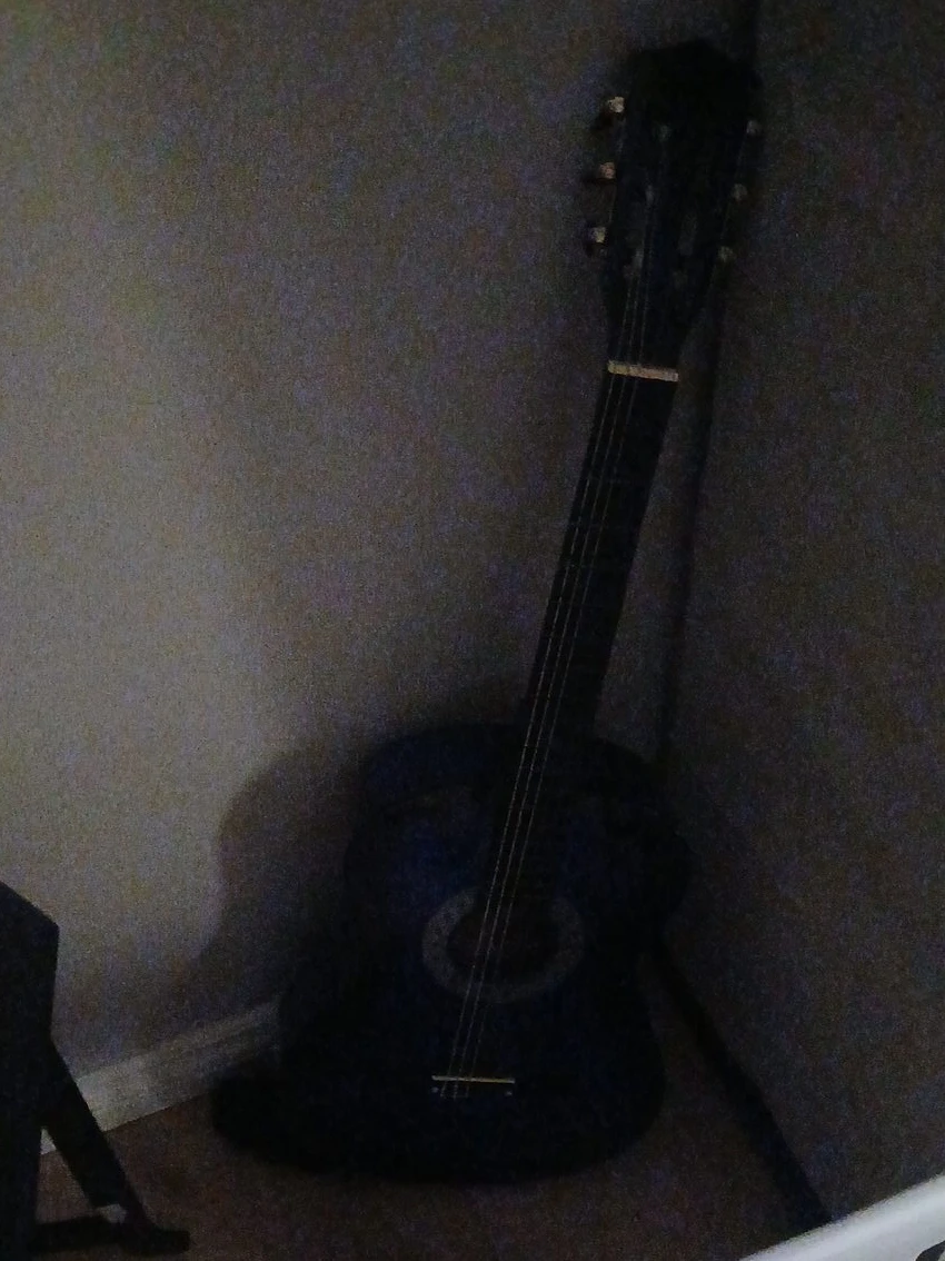 Blue Acoustic Guitar