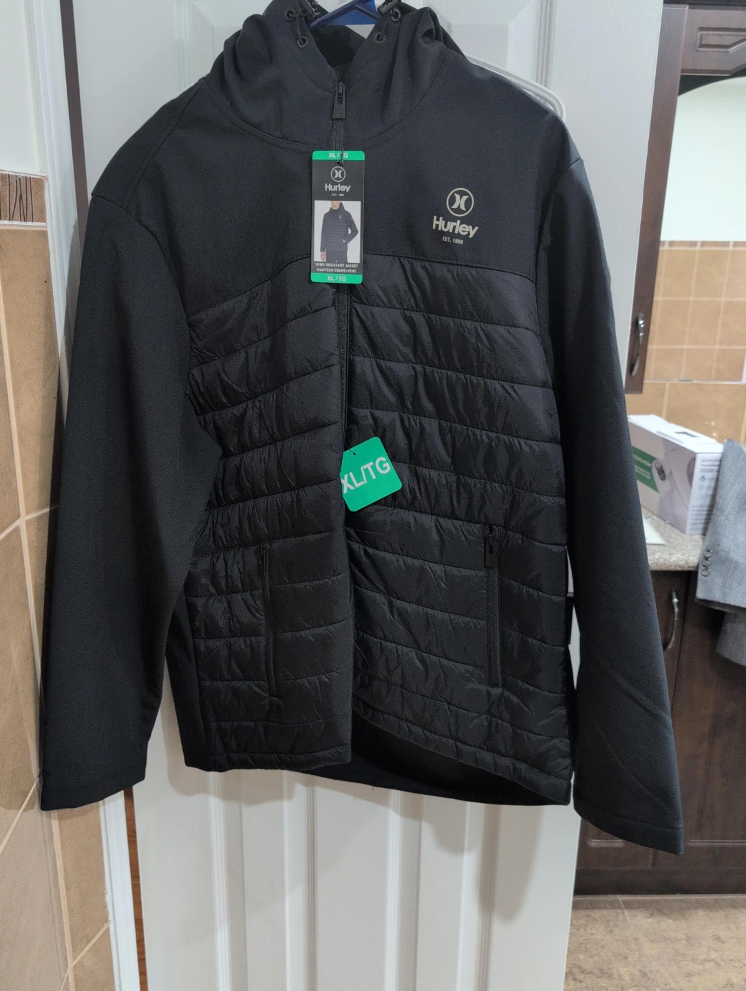 Hurley Quilted Jacket - Black - XL/TG