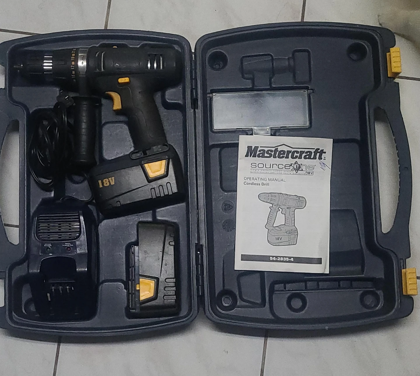 Mastercraft Source One 18V Cordless Drill with Case
