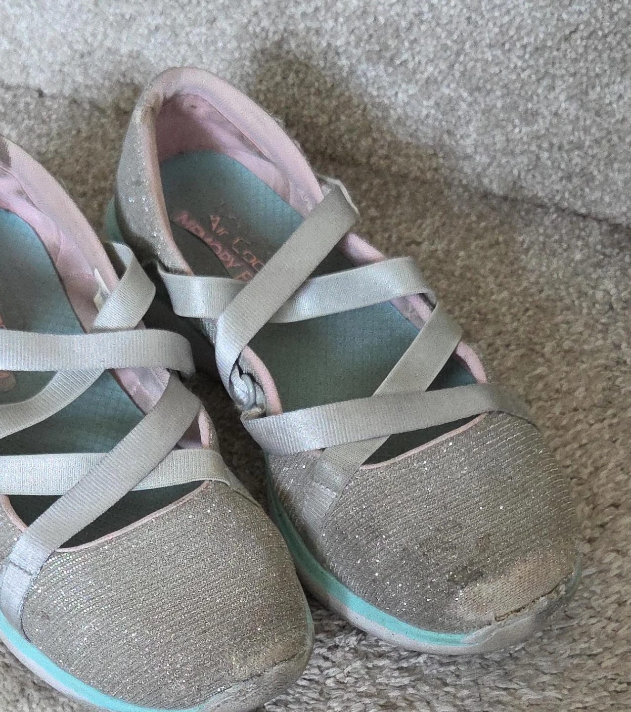 Skechers Girls Glitter Mary Jane Shoes Size 1.5