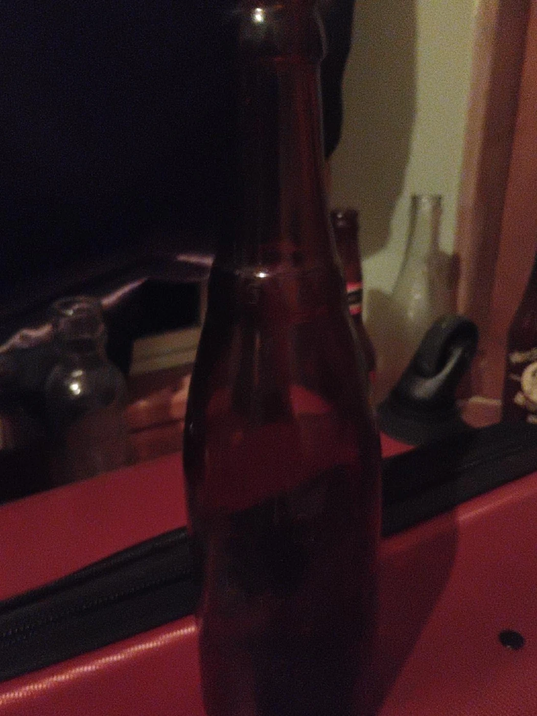 Brown glass bottle