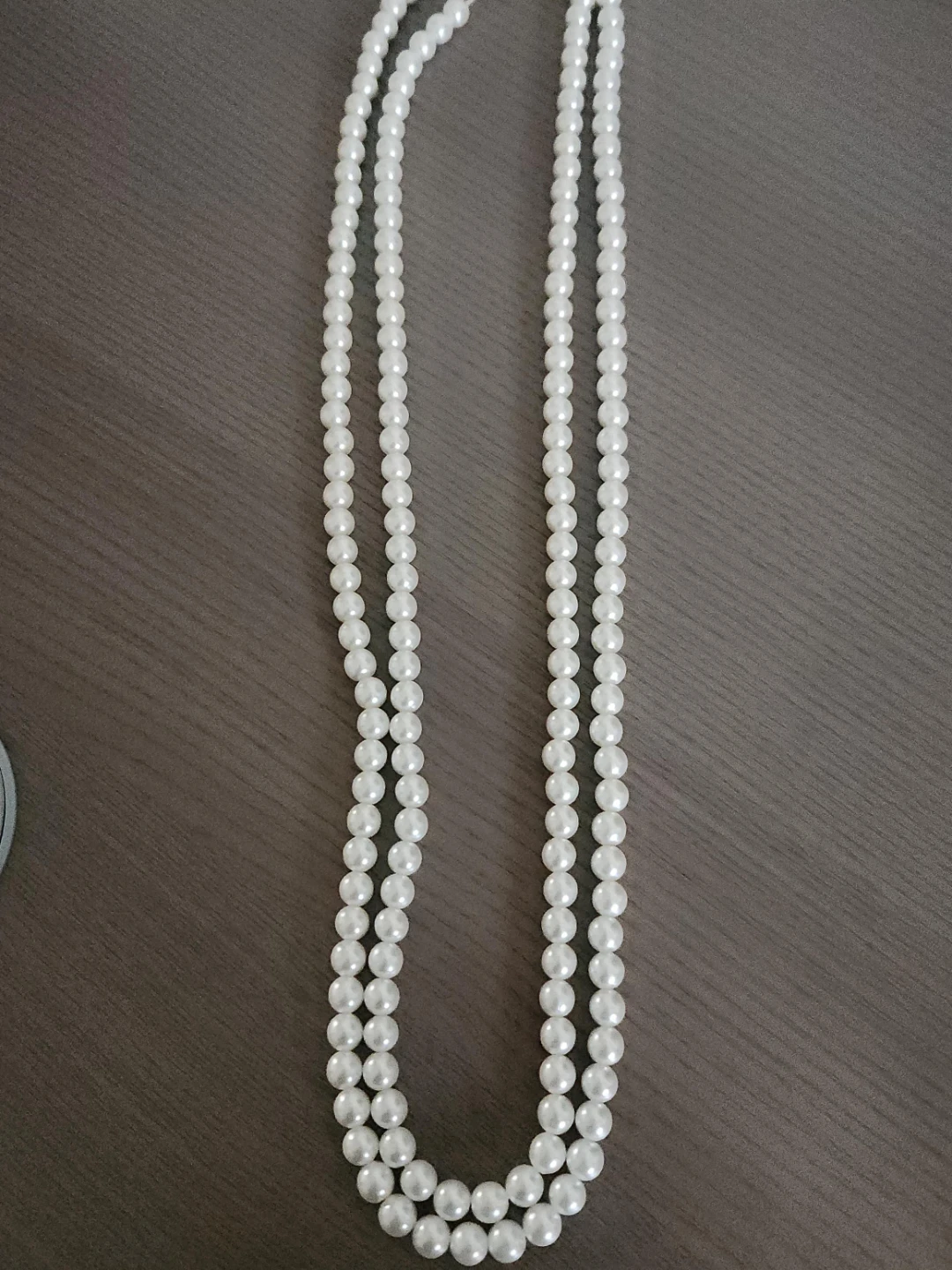 White Faux Pearl Necklace