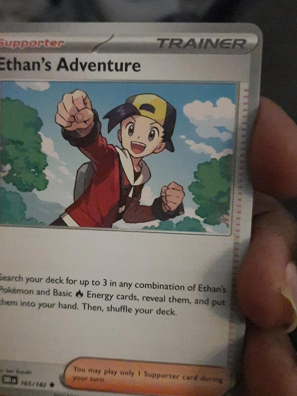 Pokémon TCG Ethan's Adventure Trainer Card 165/182