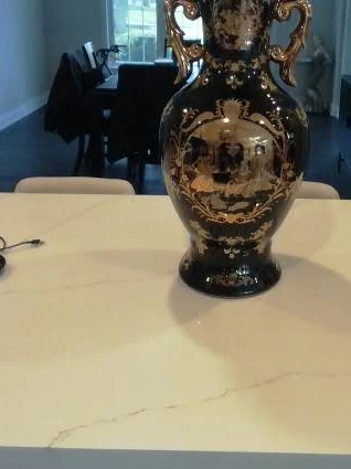 Limoges Black & Gold Decorative Vase